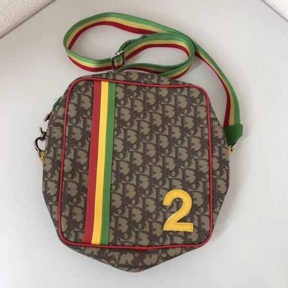 Dior Trotter Rasta #2 Crossbody shoulder bag AS SEEN on SUPERSTAR LATTO - Picture 2 of 9